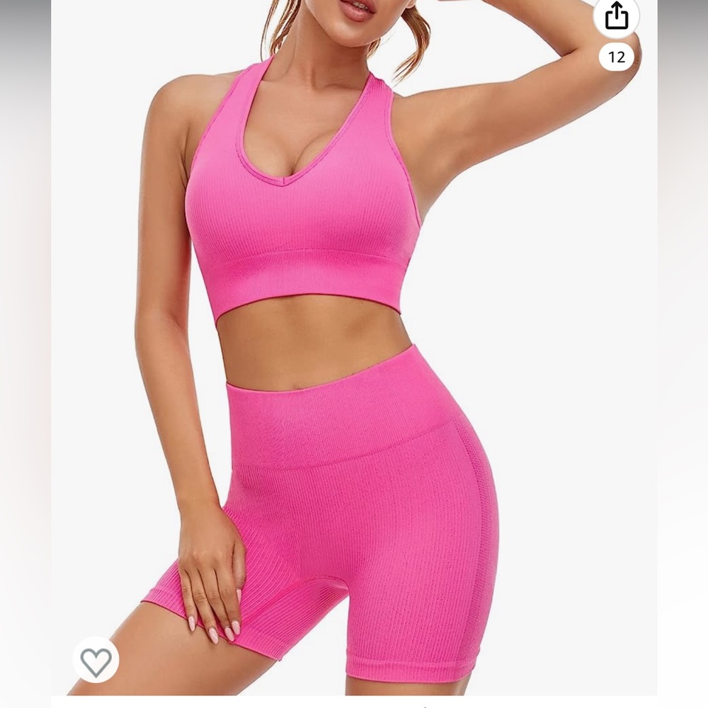 New Hot Pink Workout Set